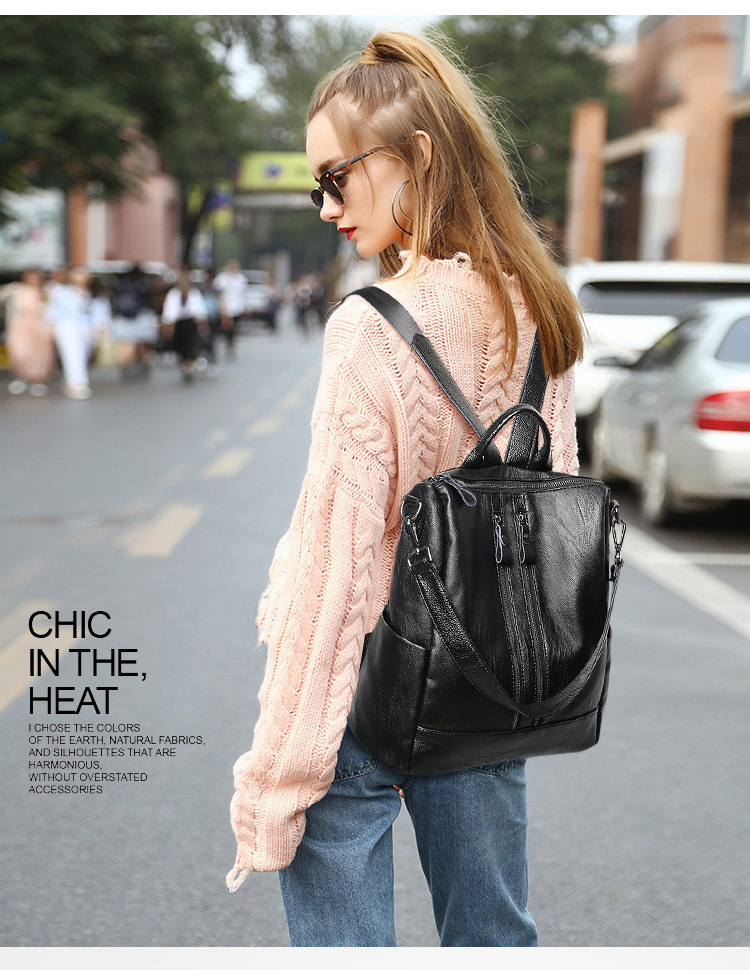 Mini Backpack Purse - Zaino da donna in morbida pelle